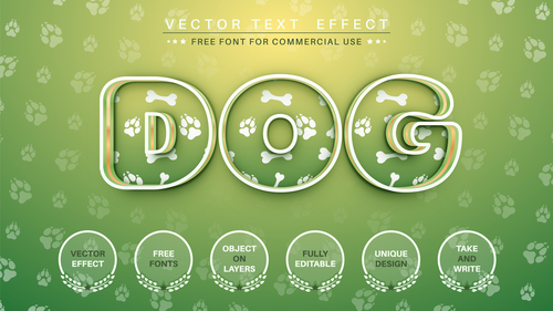 Dog vector text effect