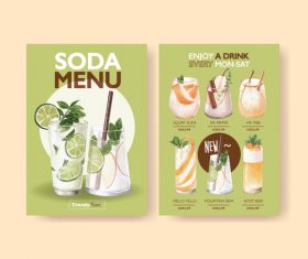 Drink menu in vector