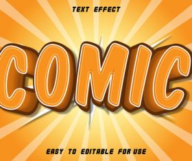 EDITABLE text effect comic vector