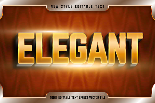 Elegant editable editable text effect vector