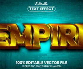 Empire text font style vector