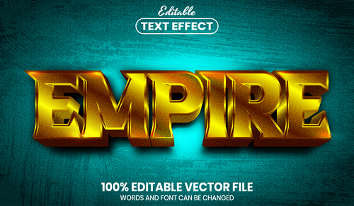 Empire text font style vector