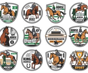 Equestrian logos in vector