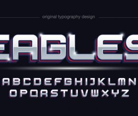 Ergles typography graphic style vector text effect