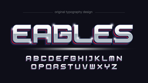 Ergles typography graphic style vector text effect