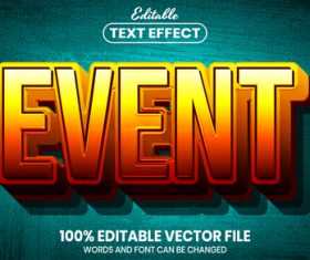 Event text font style vector