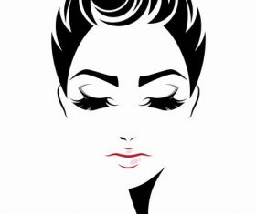 Fashion hairstyle girl vector