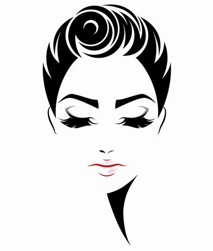 Fashion hairstyle girl vector
