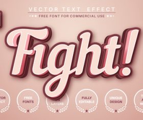 Fight vector text effect