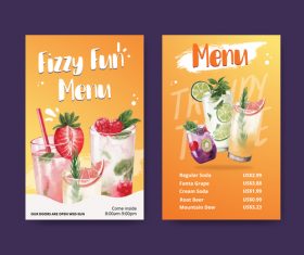 Fizzy fun menu vector