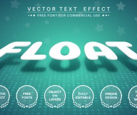 Float vector text effect