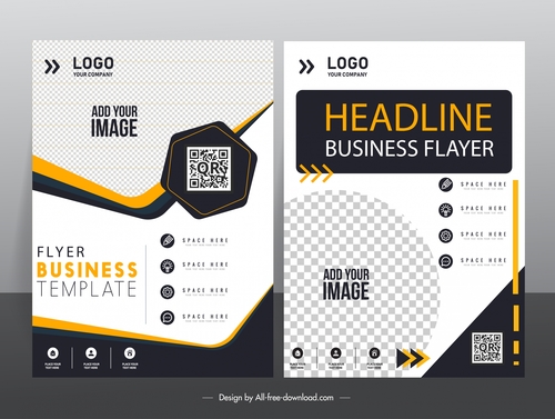 Flyer business template vector