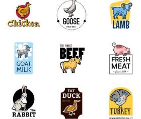 Food logos set vector