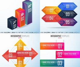 Four different styles infographic vector