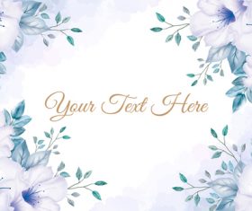 Frame vector background watercolor