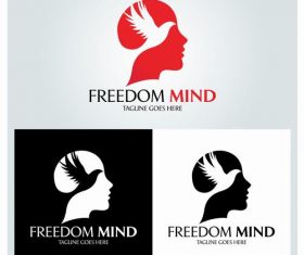 Freedom mind beauty salon logo vector