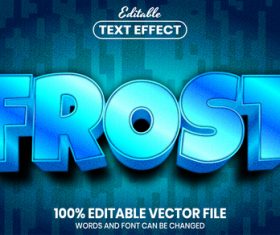 Frost text font style vector