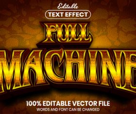 Full machine text font style vector