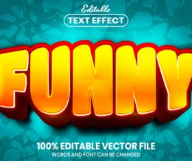 Funny text font style vector