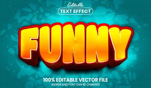 Funny text font style vector