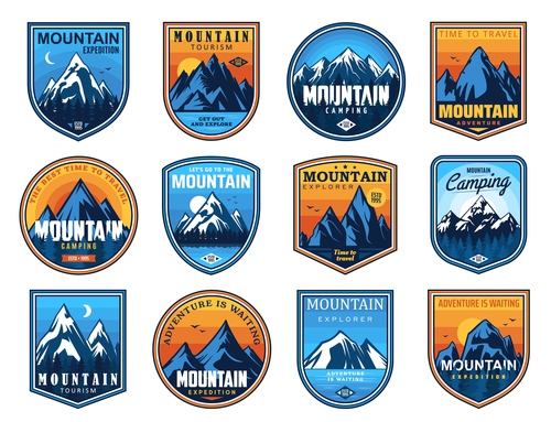 Get out and explore logos in vector