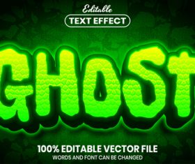 Ghost text font style vector