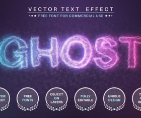Ghost vector text effect