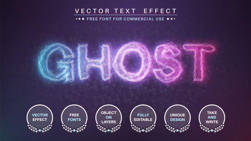 Ghost vector text effect