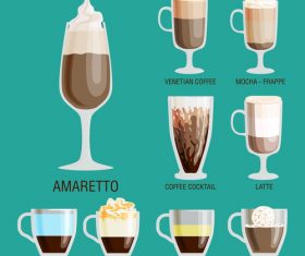 Glace coffee vector