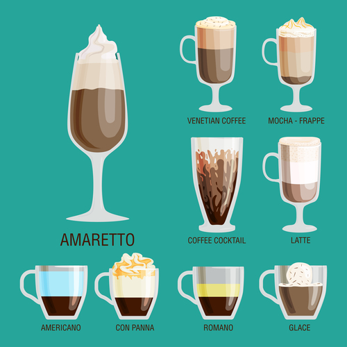 Glace coffee vector