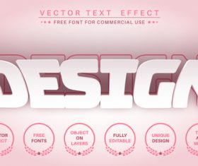 Glue text font style effect vector