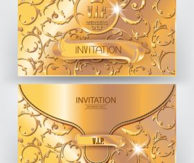 Gold envelope with floral design vector