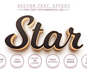 Gold vector text effect