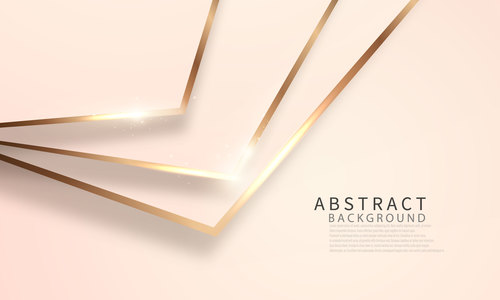 Golden arrow abstract background vector