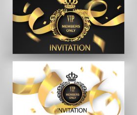 Golden luxury VIP card vector