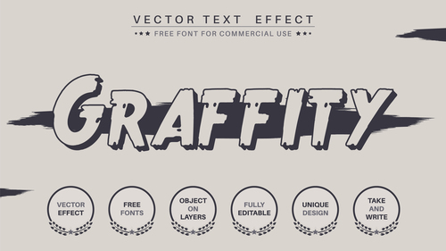 Graffity vector text effect