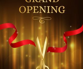 Grand opening vip cards in vector