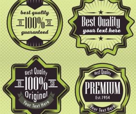 Green business label vector