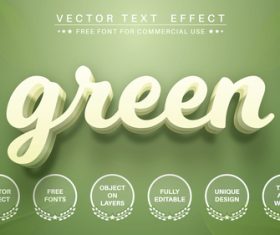 Green vector text effect