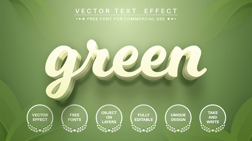Green vector text effect