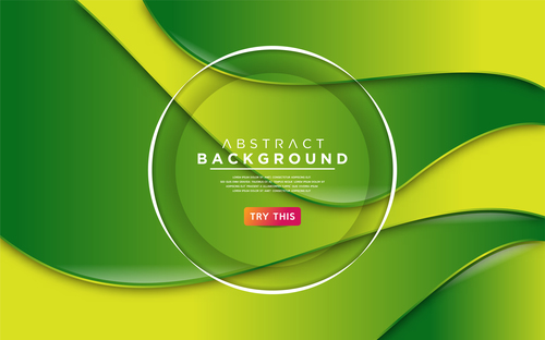 Green yellow abstract background vector