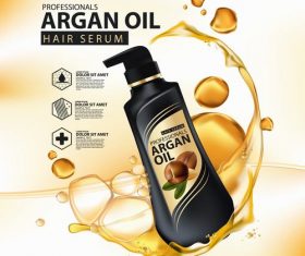 Hair serum advertising vector