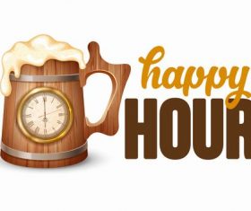 Happy hour vector