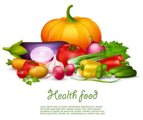Healthy vegetables vector