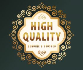 High quality label design vector