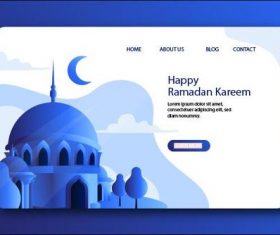 Holiday website page design vector