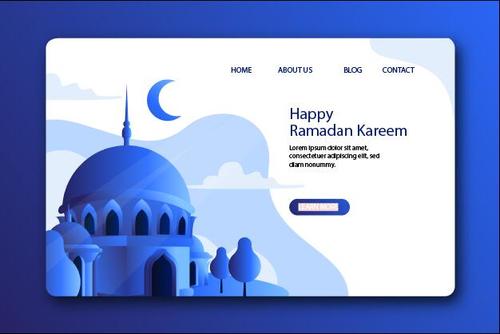 Holiday website page design vector