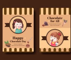 I love chocolate flyer vector