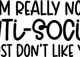Im Really Not Anti Social I Just Dont Like You vector