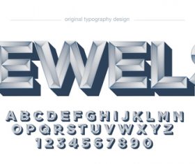 Jewels typography graphic style vector text effect